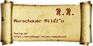 Morschauer Milán névjegykártya