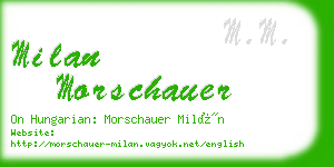 milan morschauer business card